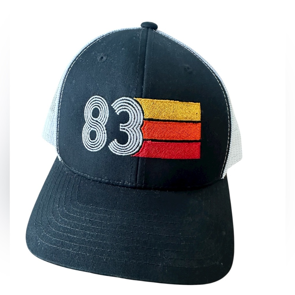 The Classic Black Cap with Red and Yellow Stripes